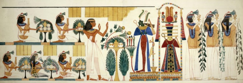 multicolored egyptian painting