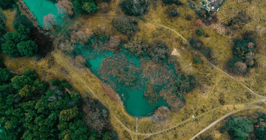 aerial photography of body of water