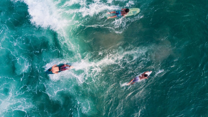 people surfing on sea during daytime