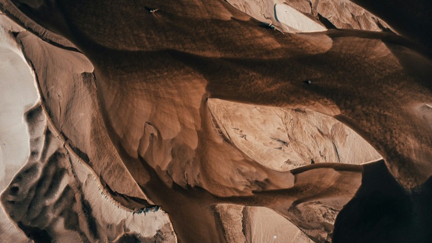 a close up of a rock formation with a birds eye view