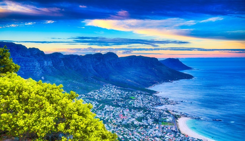 aerial view of city near mountain during daytime