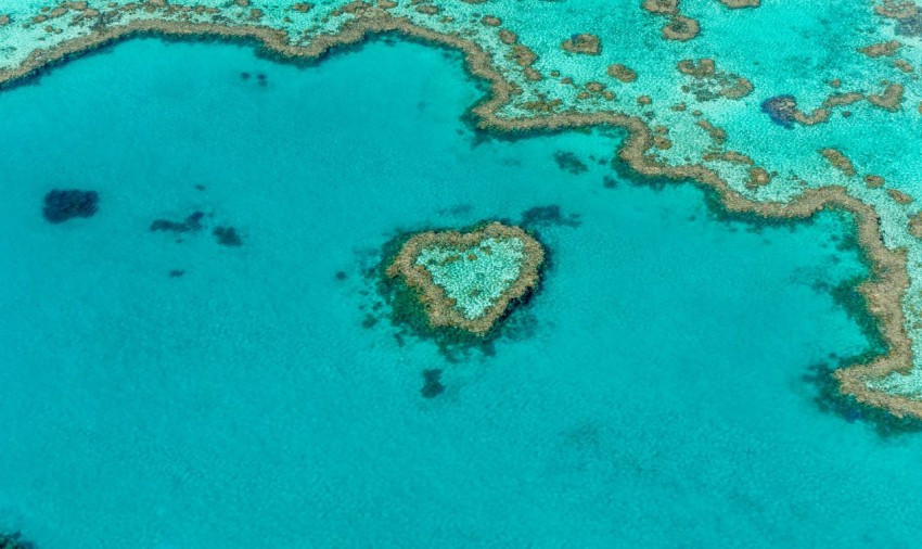 aerial view of blue sea