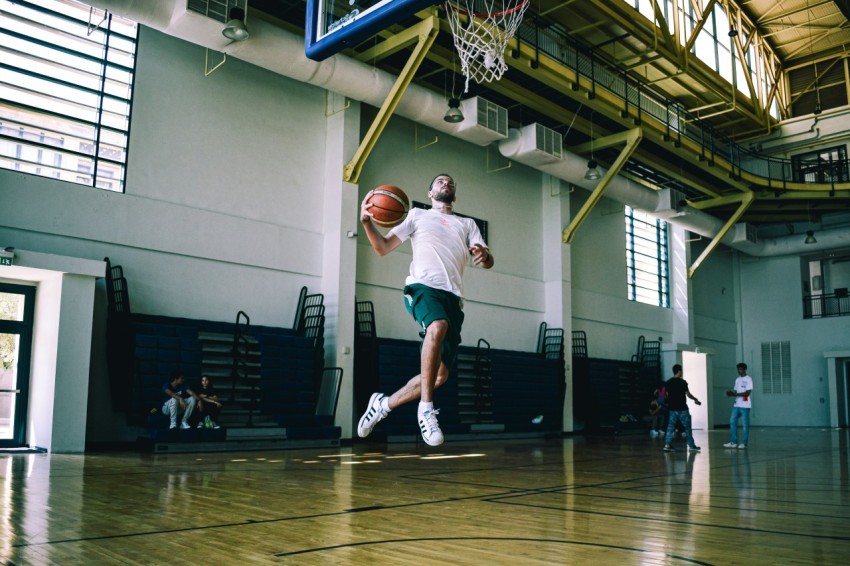 a person playing basketball