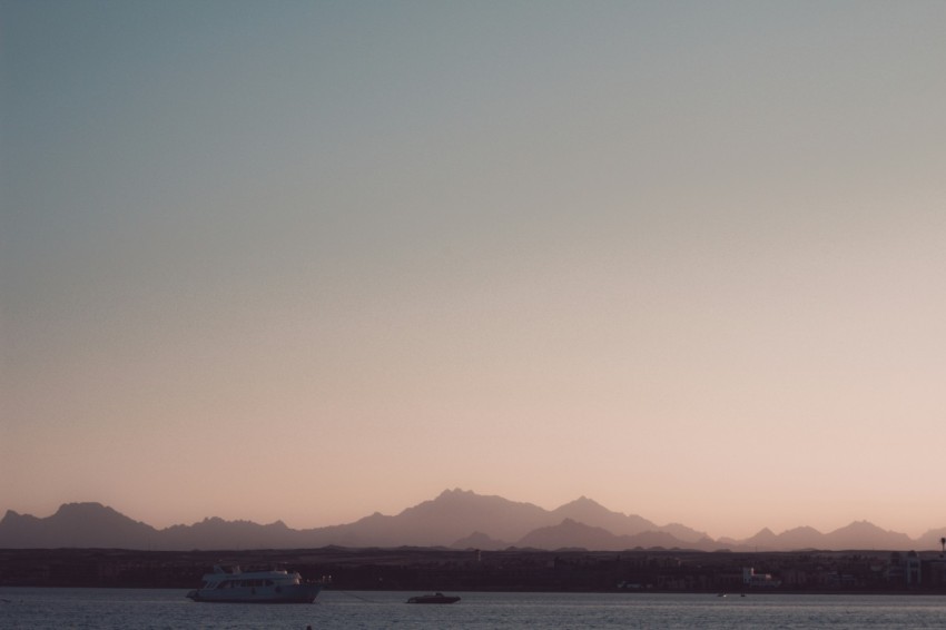 silhouette of mountains during sunset