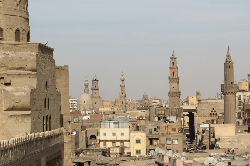 a view of a city from a tall building