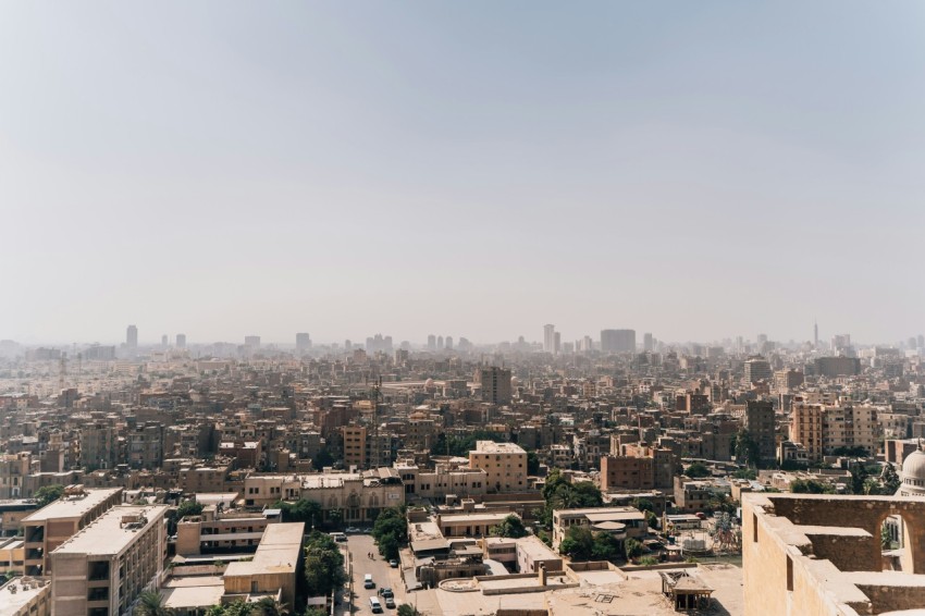 a view of a city from a tall building