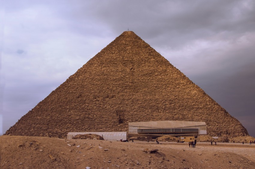 brown concrete pyramid