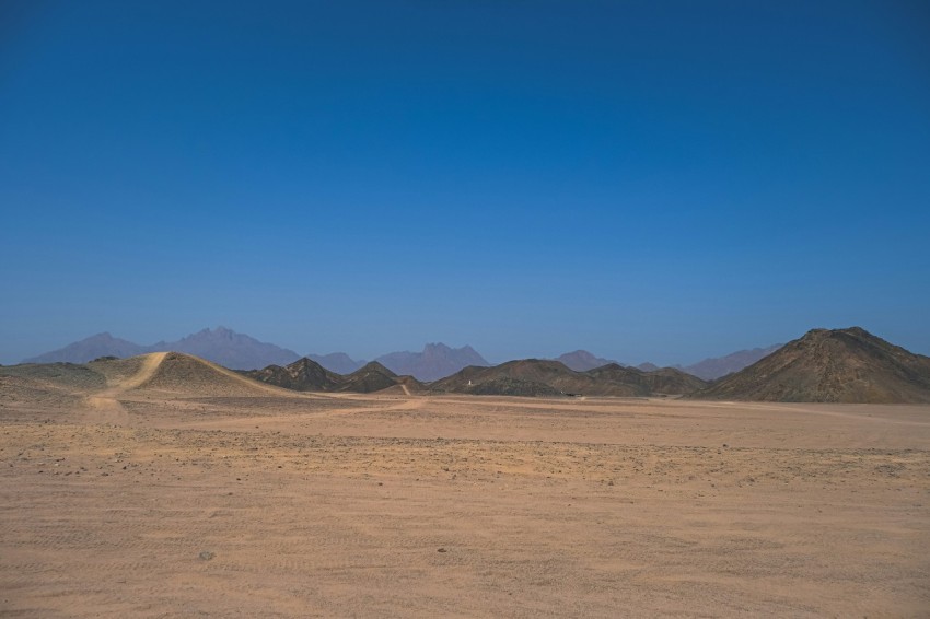 a desert landscape with hills