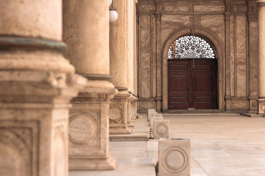 brown wooden door