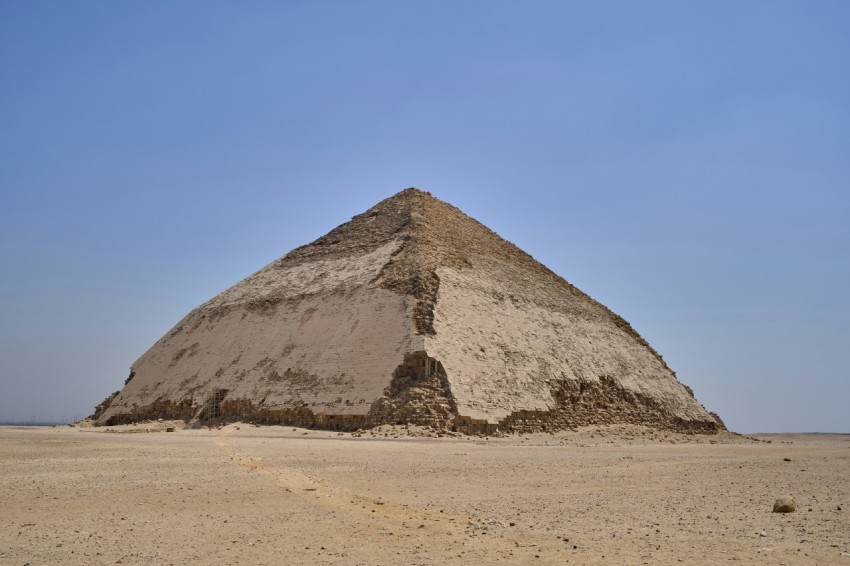 a large pyramid in the middle of a desert