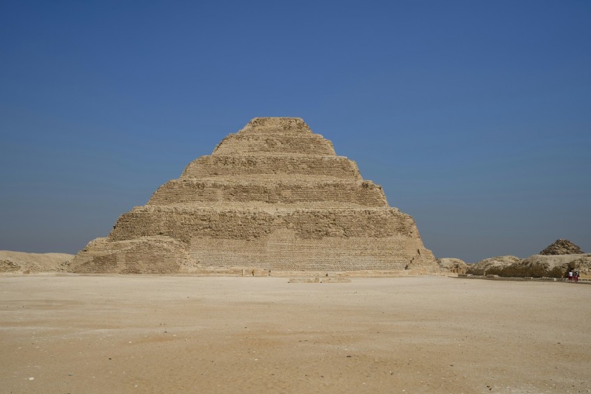 a large pyramid in the middle of a desert