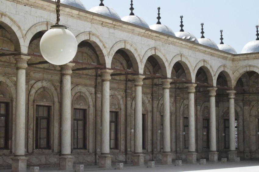 a large building with many arches