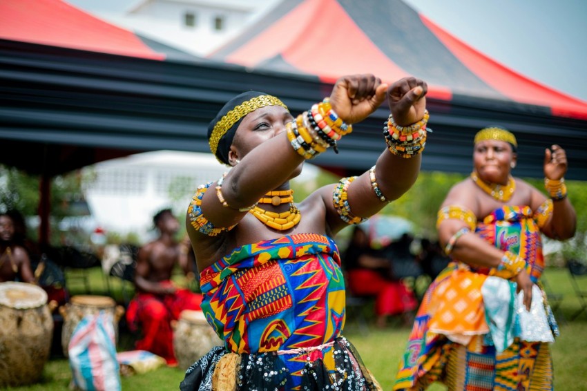 a group of people dancing