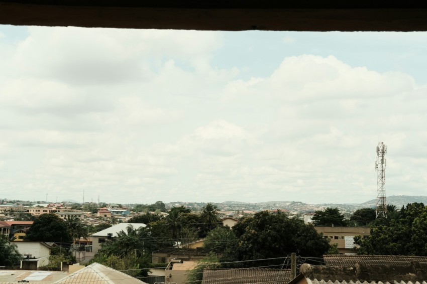 a view of a city from a roof top