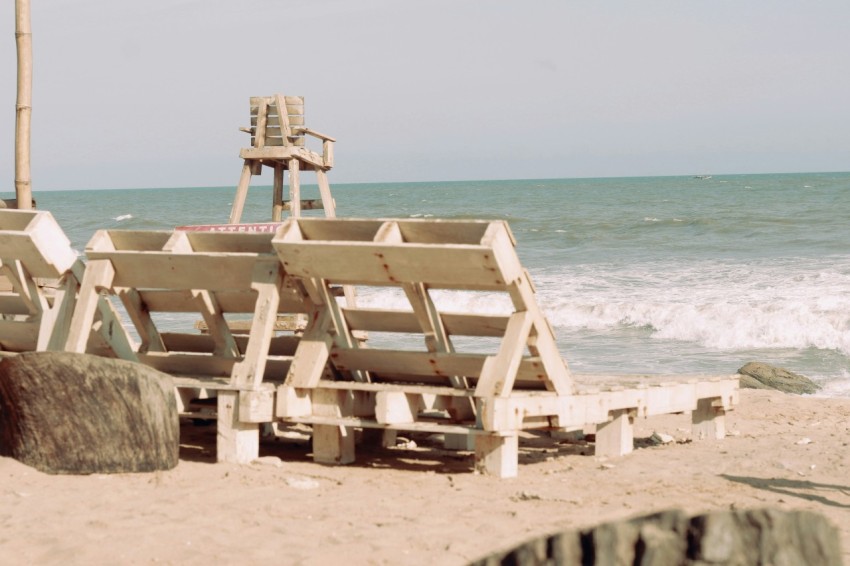 a structure on the beach