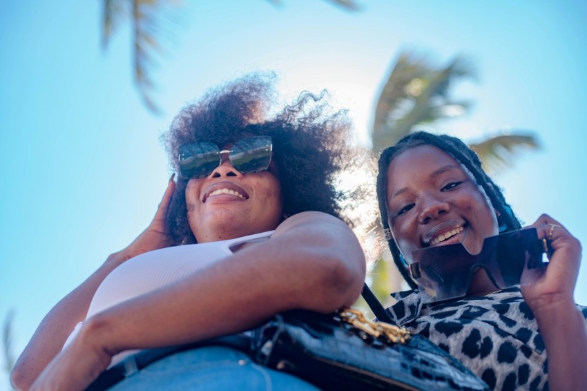 a man and woman smiling