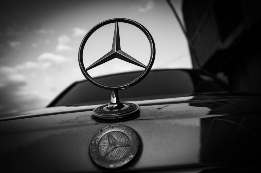 a mercedes emblem on the hood of a car