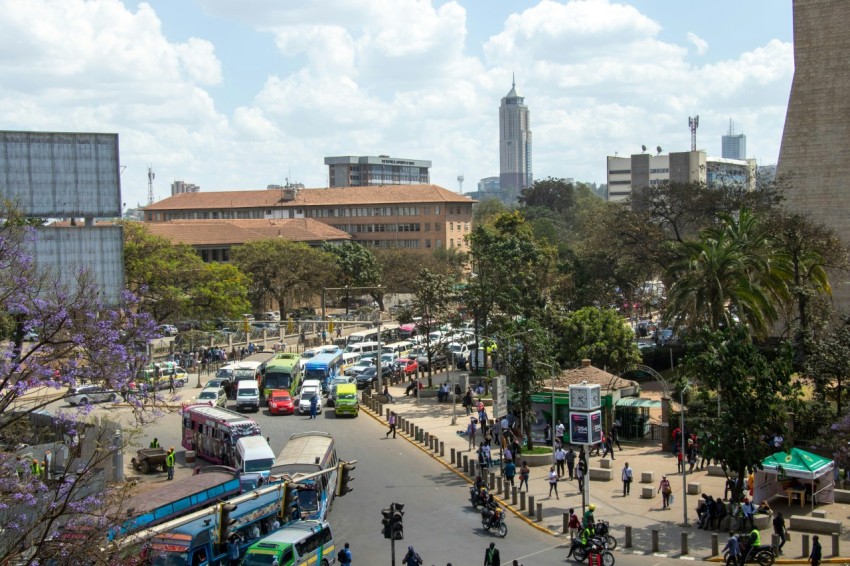 a busy city street