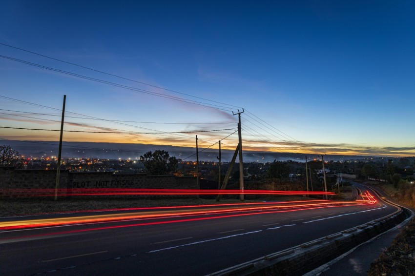 a long exposure shot of a highway at night xK1GgXWo