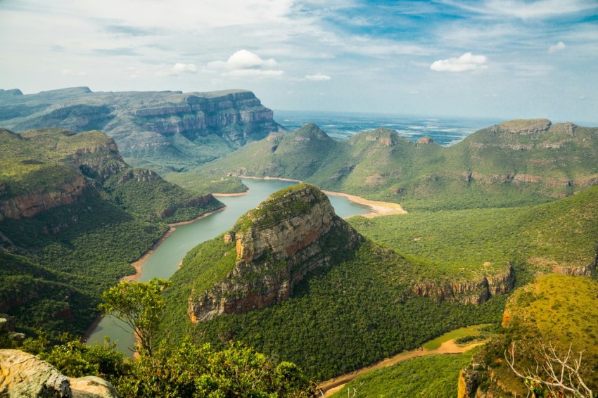 landscape photography of mountains under blue sky 04