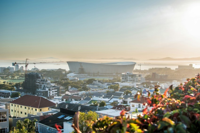 a view of a city from a hill