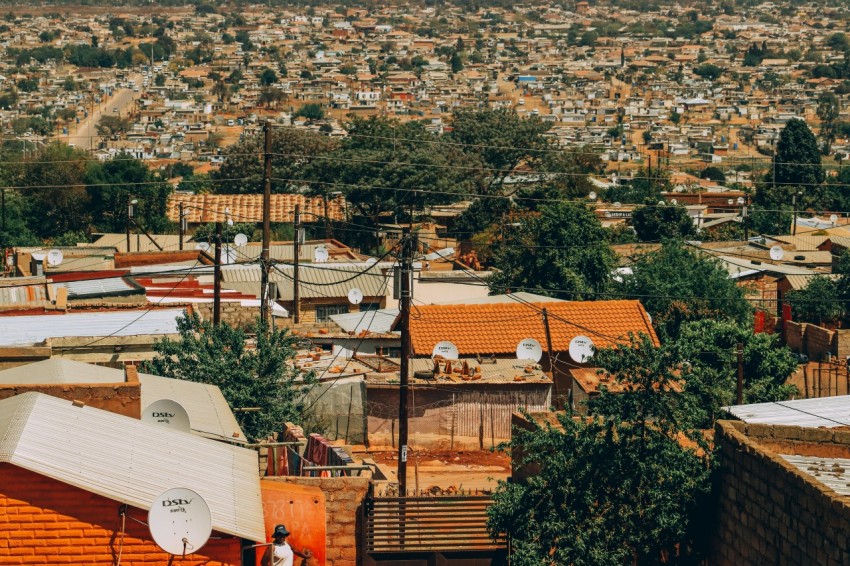 a view of a city from a hill