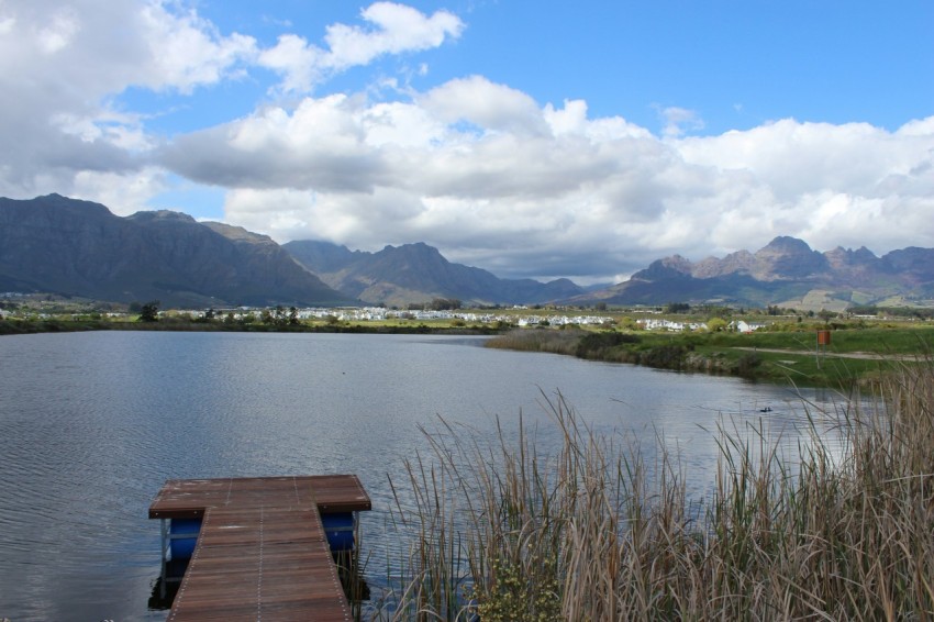 a dock on a lake