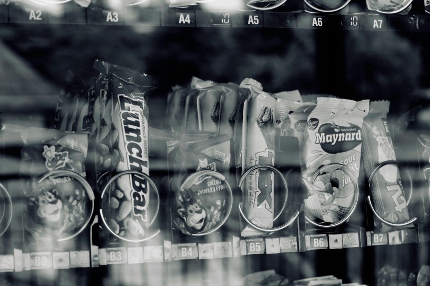 clear glass bottle on display