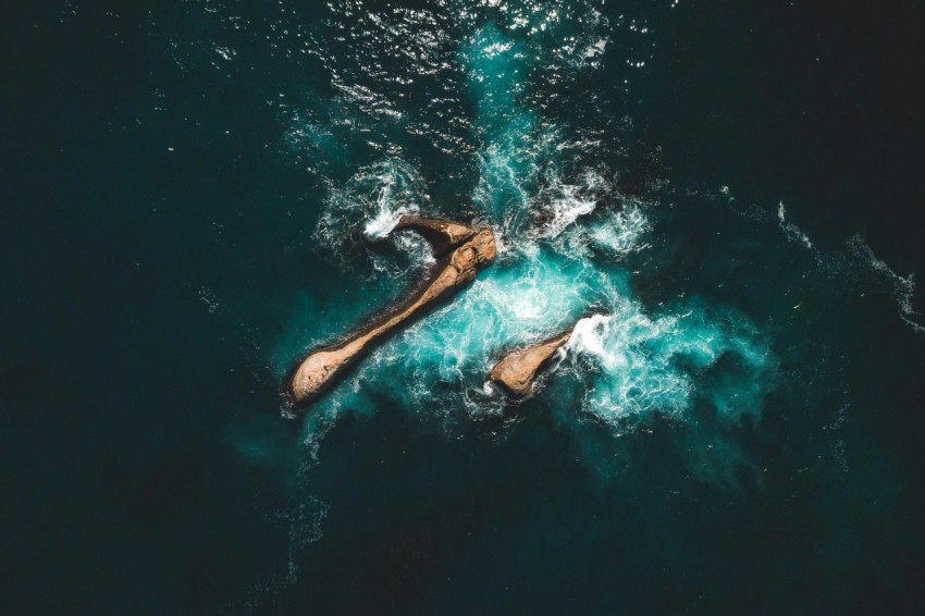 aerial view of island during day