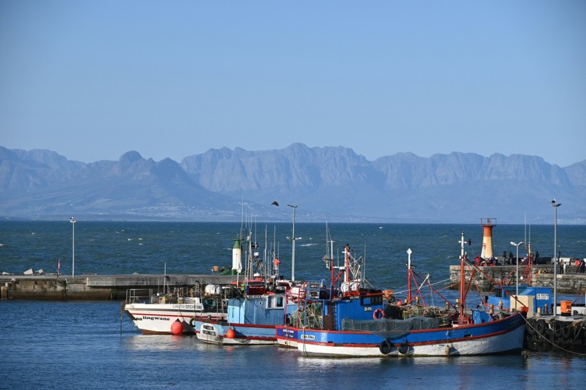 a couple of boats that are sitting in the water