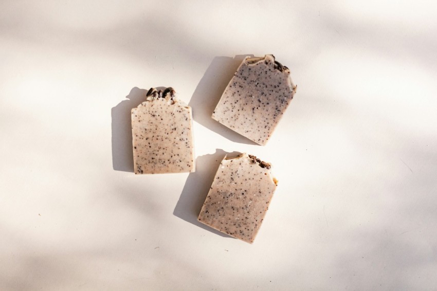 three white and brown square boxes