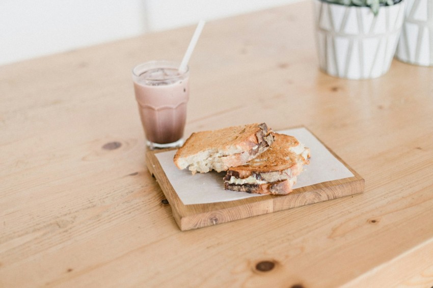 bread on brown wooden chopping board