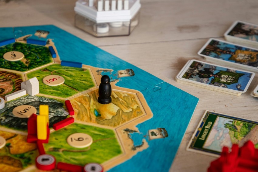 a close up of a board game on a table