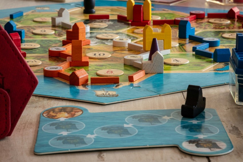 a close up of a board game on a table