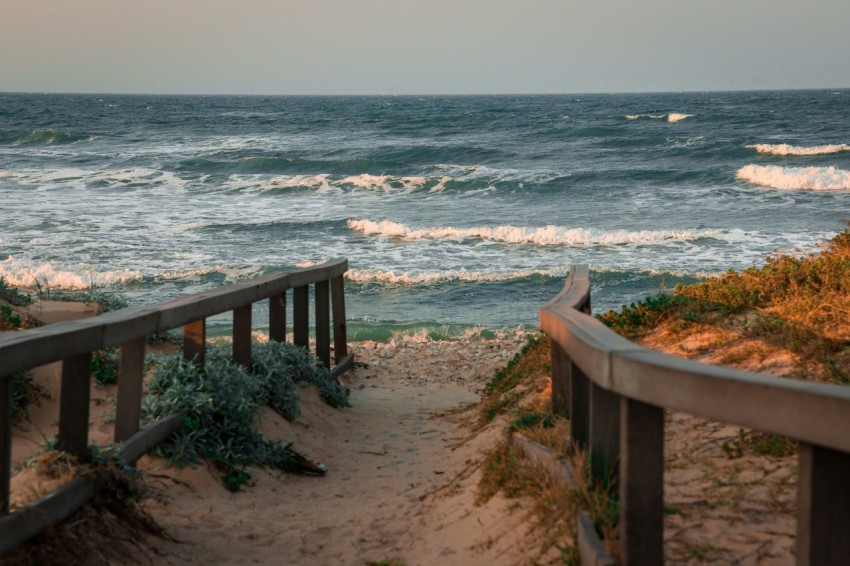 brown wooden fence on seashore during daytime 3XP8vQhV