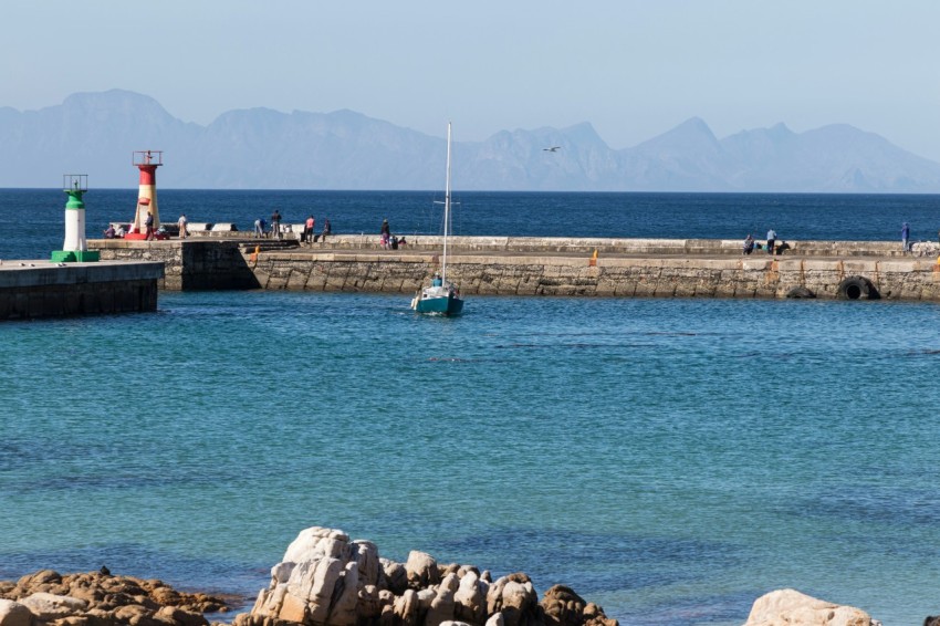 a small boat in a body of water