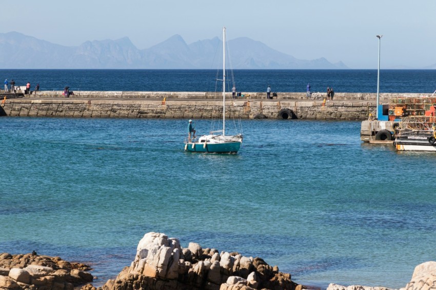 a body of water with a boat in it