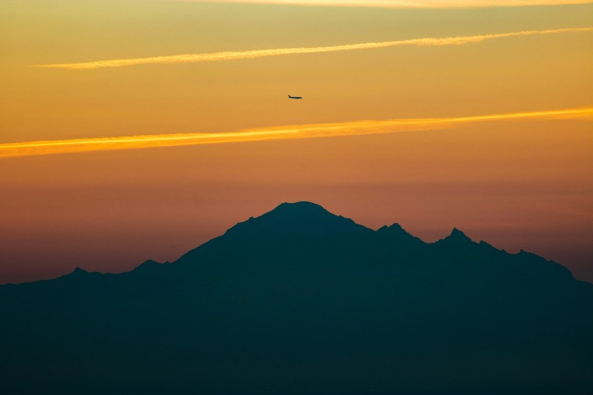 silhouette of mountain