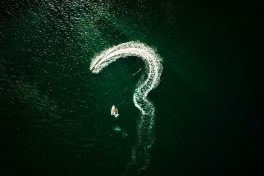 a person swimming in water