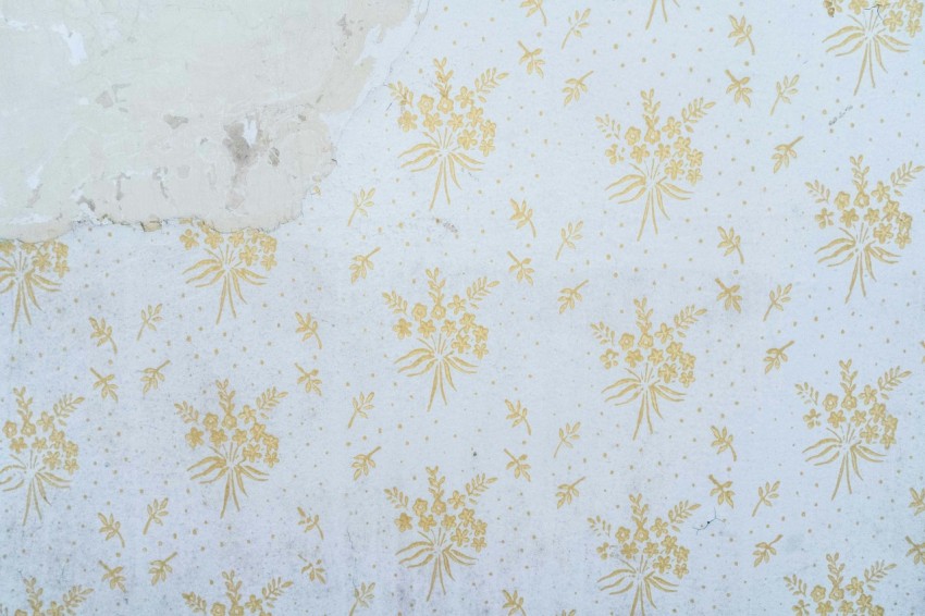 white and brown floral textile