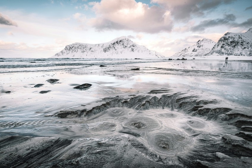 snow covered mountain under cloudy sky during daytime