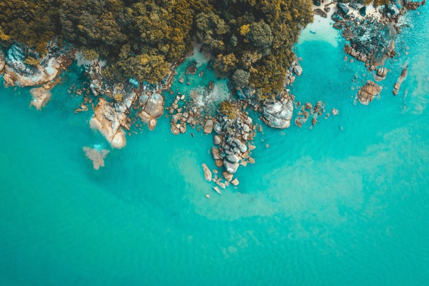 rock formations near body of water