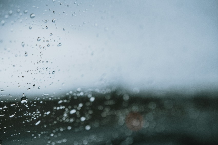 water droplets on glass window