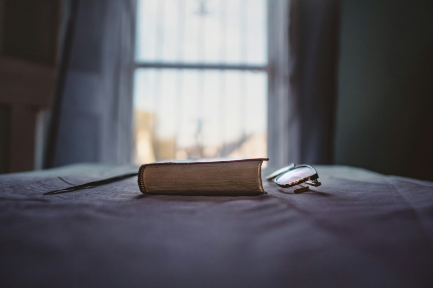 a ring on a bed