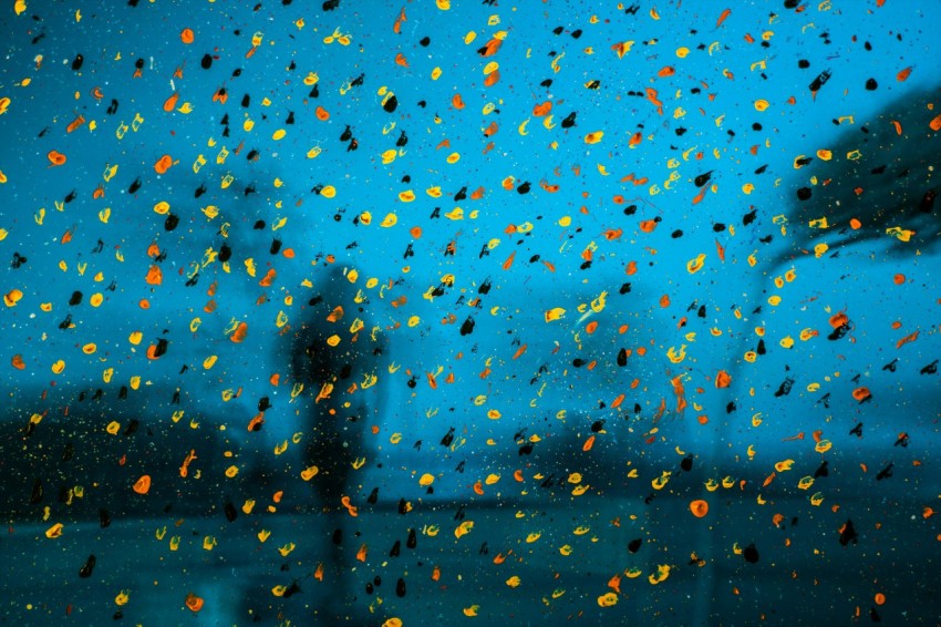 water droplets on glass window