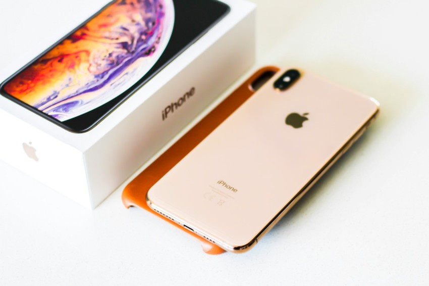 gold iphone x with box