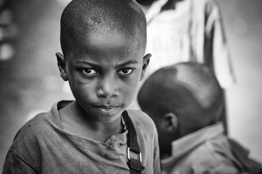 gray scale photography of boy