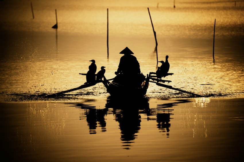 person in boat