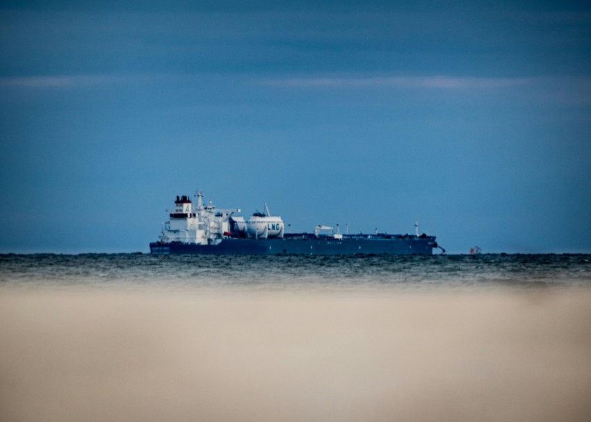 a large ship in the middle of the ocean