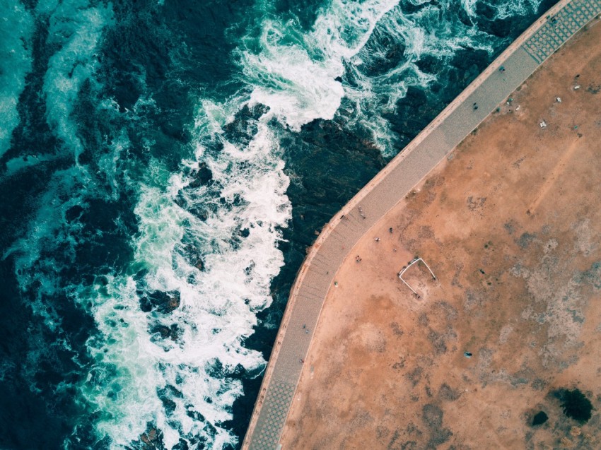 birds eye view photography of park near body of water